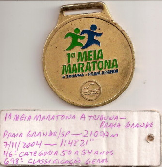 2004/7/Nov – 1a. Meia Maratona A Tribuna-Praia Grande - Praia Grande / SP 